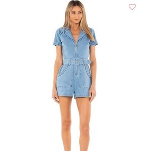 Show Me Your Mumu Outlaw Romper in Tide